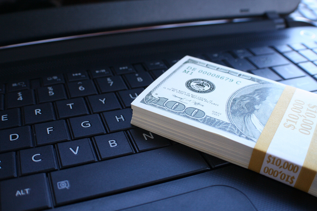 Making Money Online Stock Photo